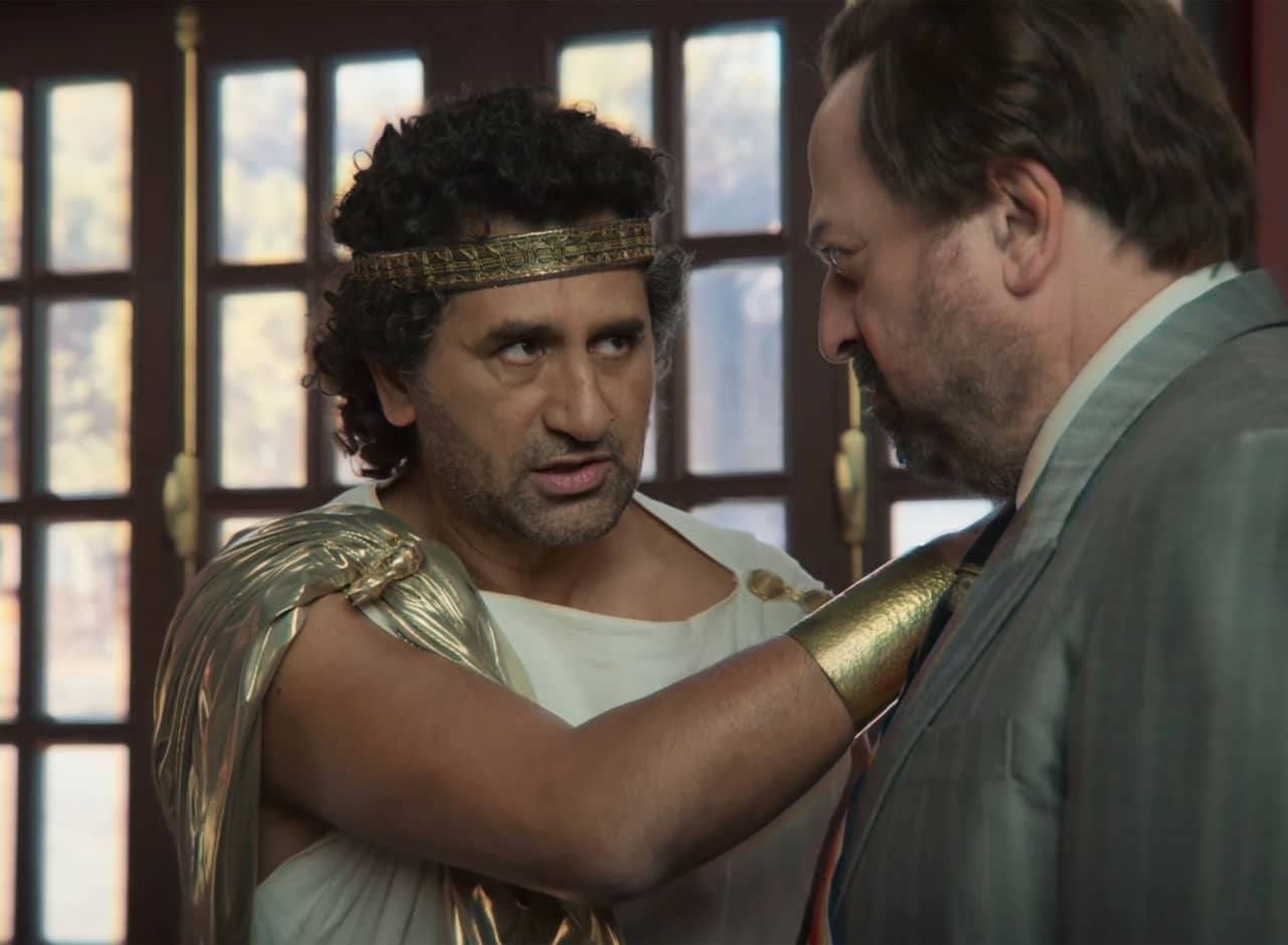 Poseidon speaks with Minos