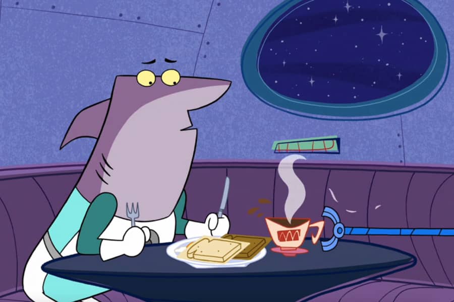 Pat-Tron made Captain Quasar breakfast