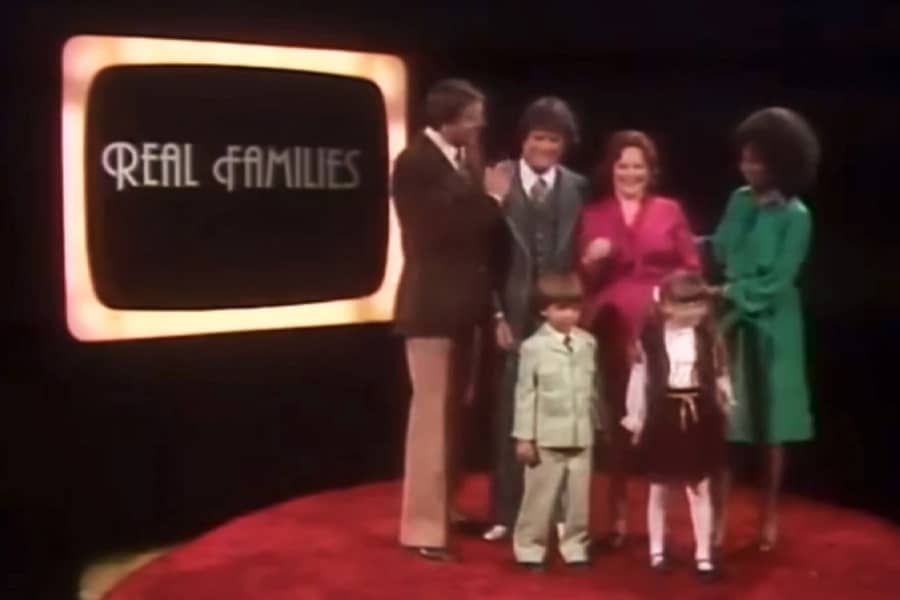 the family on stage with Phil and Elaine