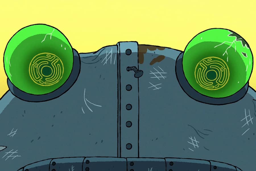 Robofrog’s concerned eyes