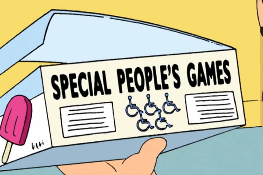 a “Special People’s Games” ad on the side of a box of popsicles