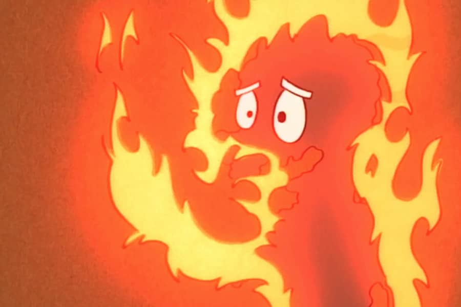 Safety Sammy on fire