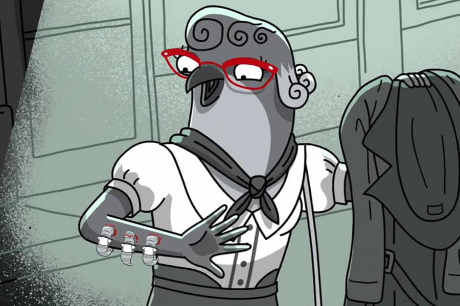 woman screaming as three leeches suck on her arm