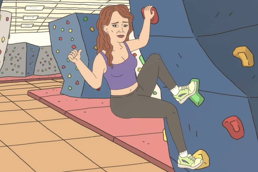 Shaun indoor rock climbing