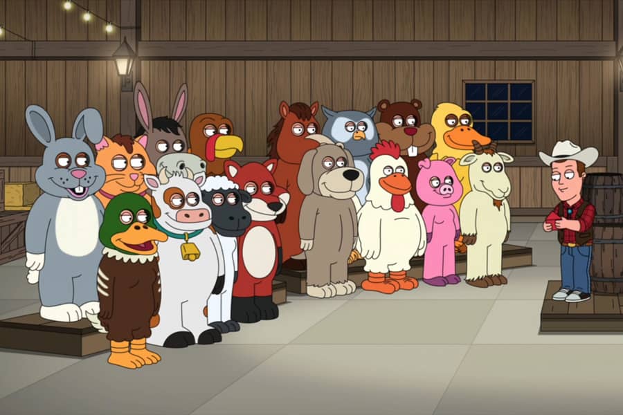 the host reading results to the cast