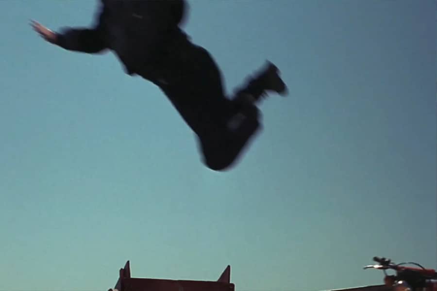 guy flying off his motorcycle