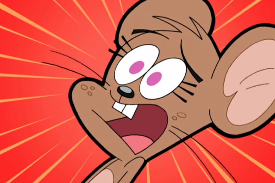 Cheezy screaming in fear