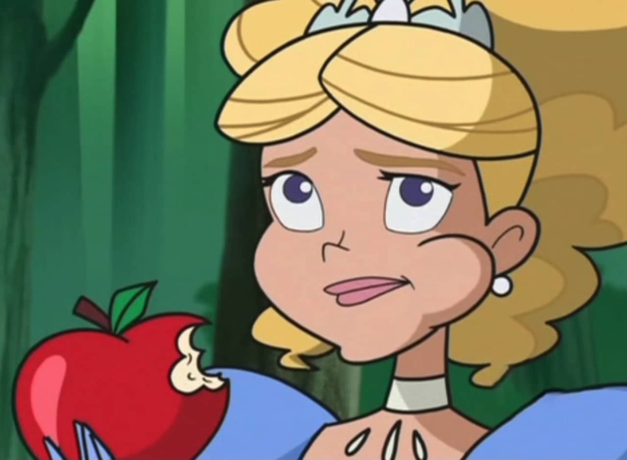 princess eating an apple