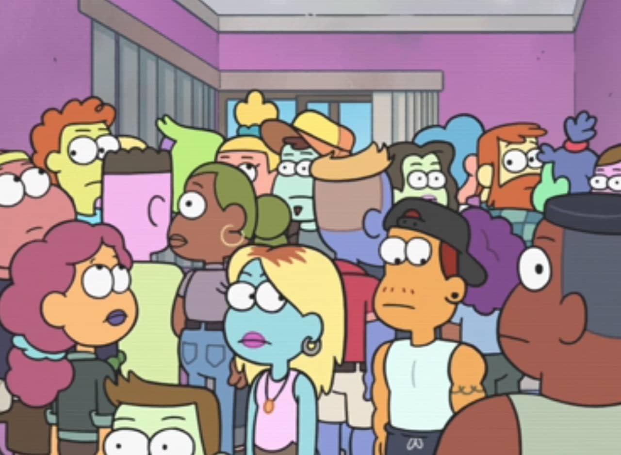 extremely crowded apartment