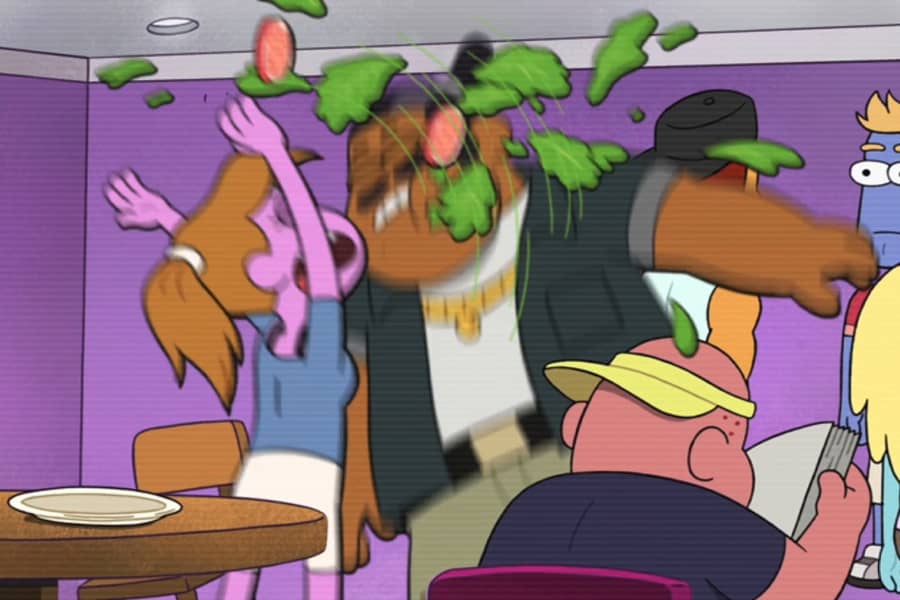 same girl throwing a salad in a dude’s face