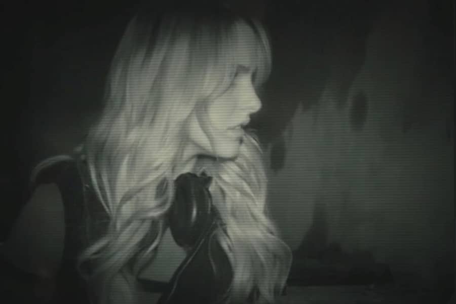 Lisa in an abandoned building