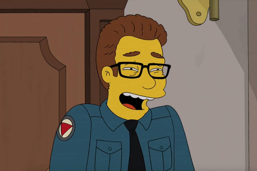 Seth Rogen as a security guard