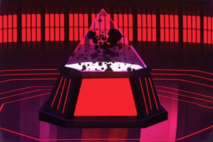 black goo in a crsytal dome thing