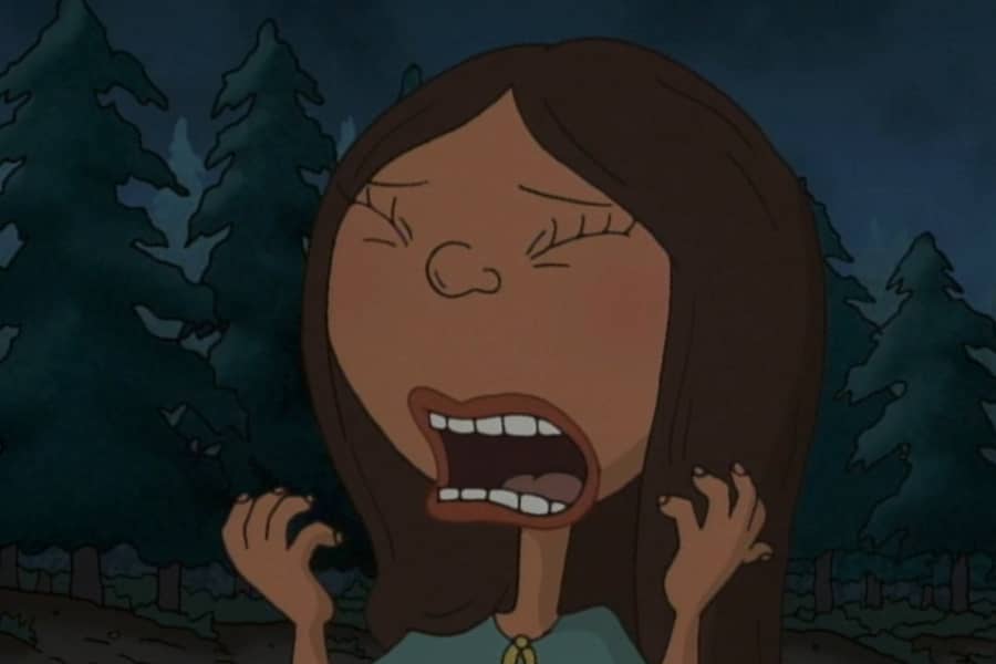 the girl screaming