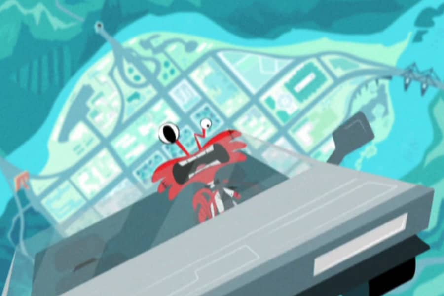 Wilt in a car that is falling high above the ground