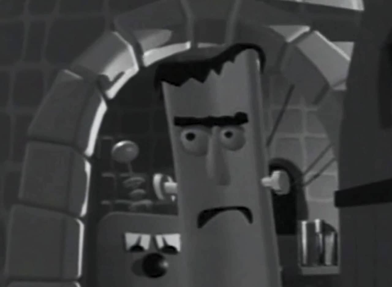 Frankencelery walking out the door