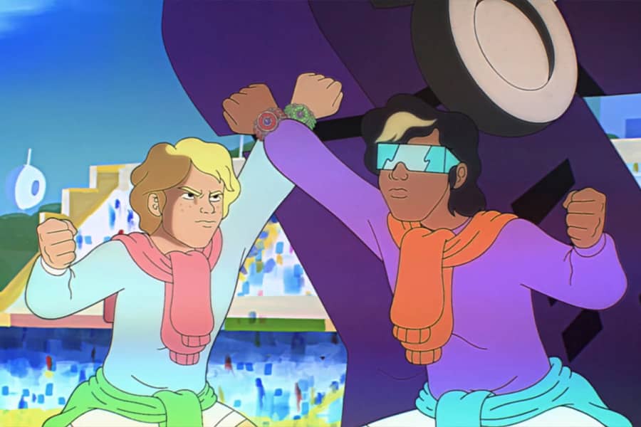 Troy and Carlton crossing arms