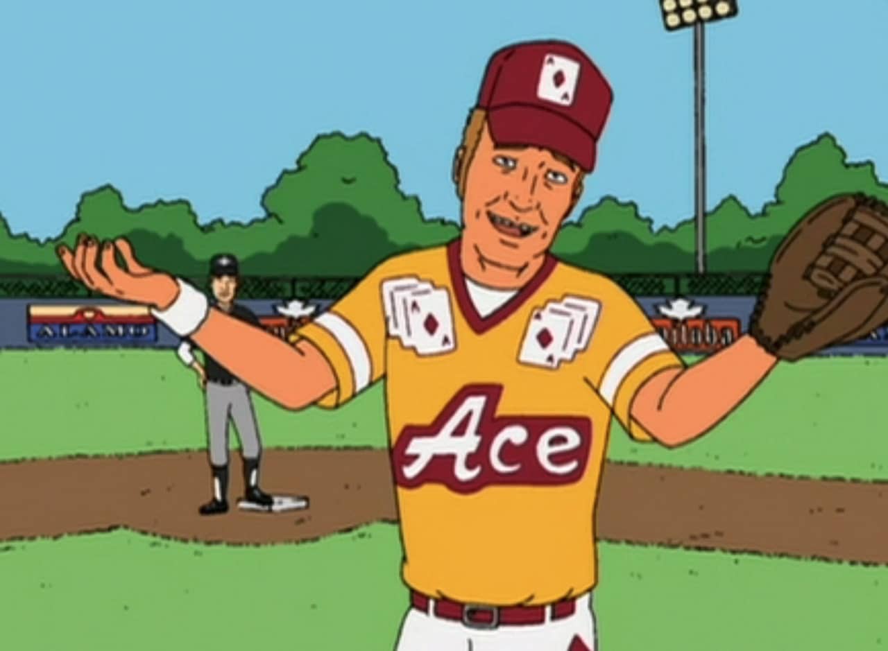 The Ace giving a shrug on the field