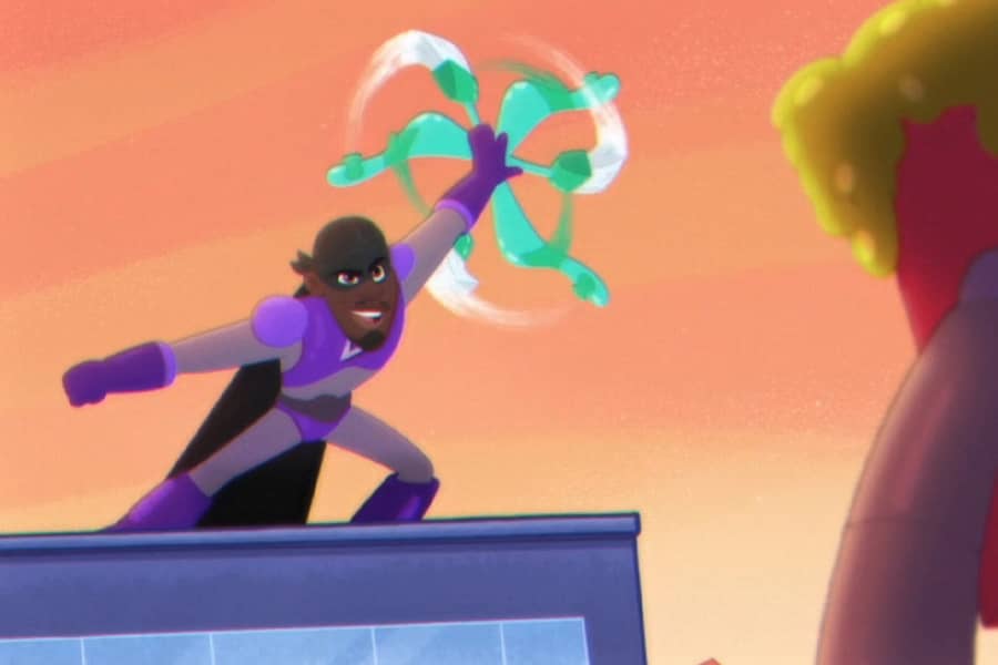 Captain Durag spinning a broom