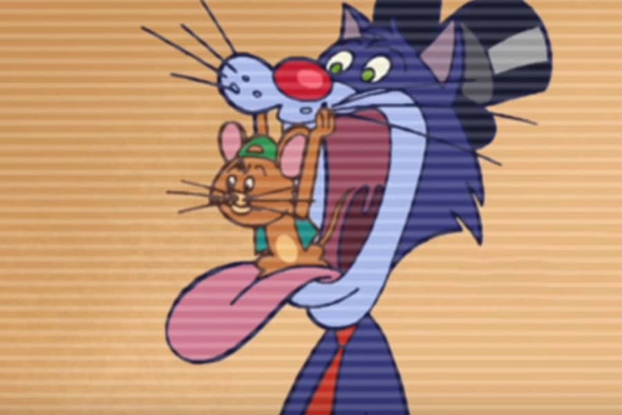 Bitey escaping Scamper’s mouth