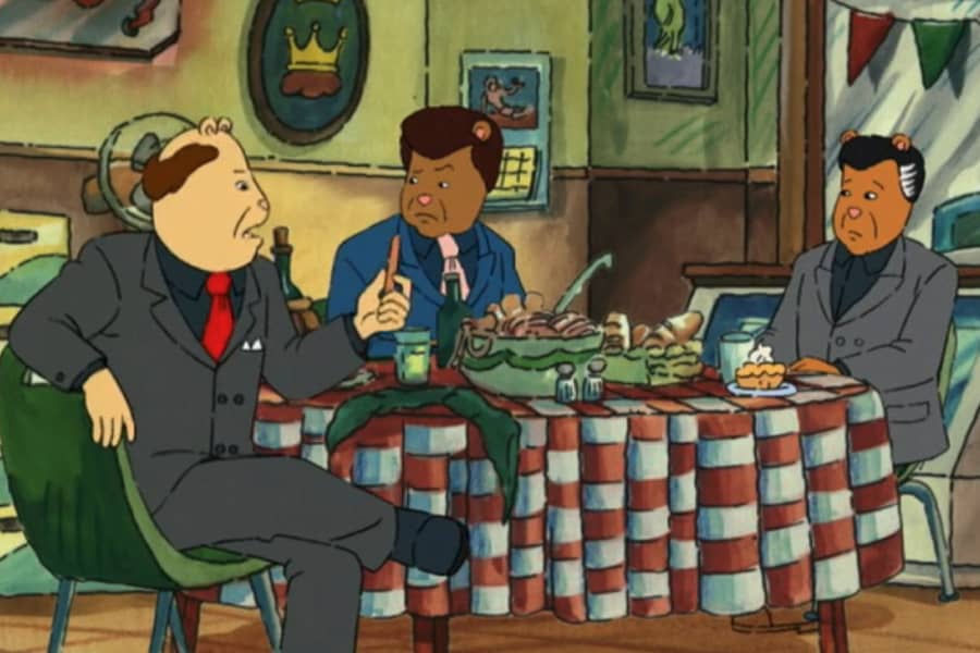 gangsters at the table from another angle