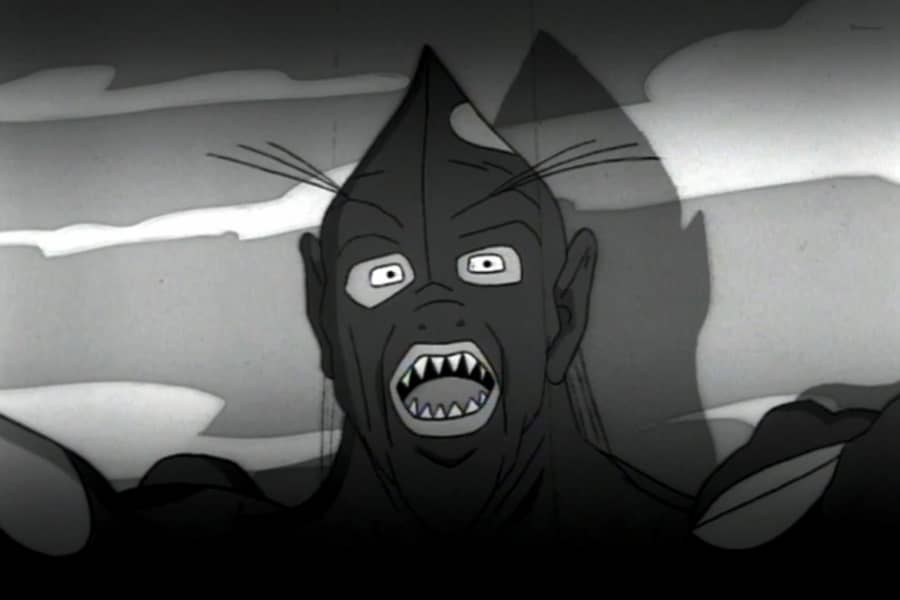 closeup of the monster man