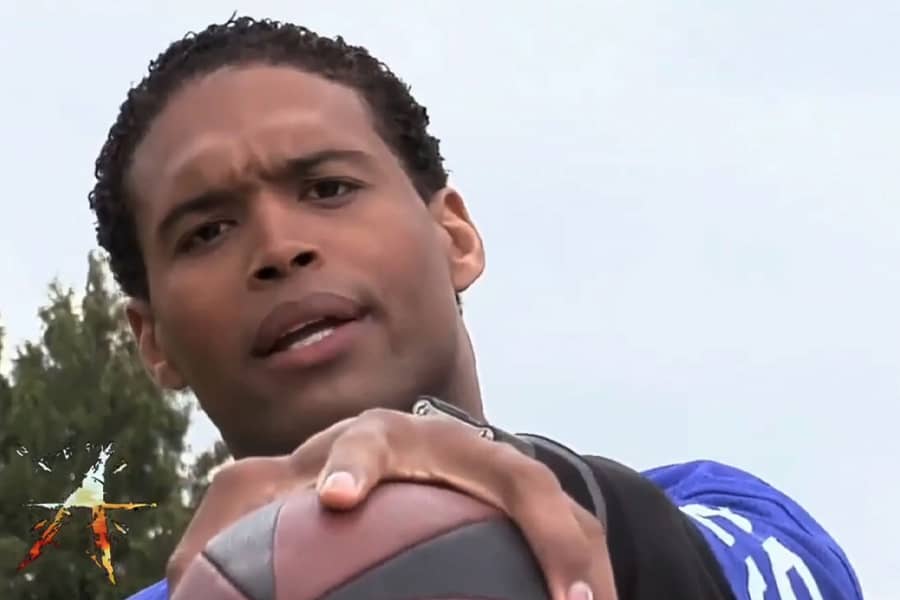 young Black football player