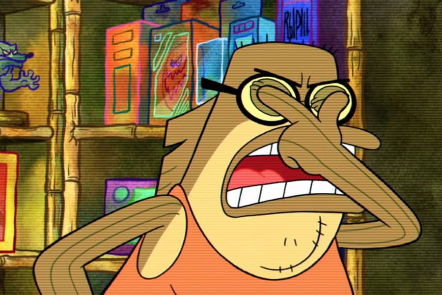 Bubble Bass rubbing his eyes