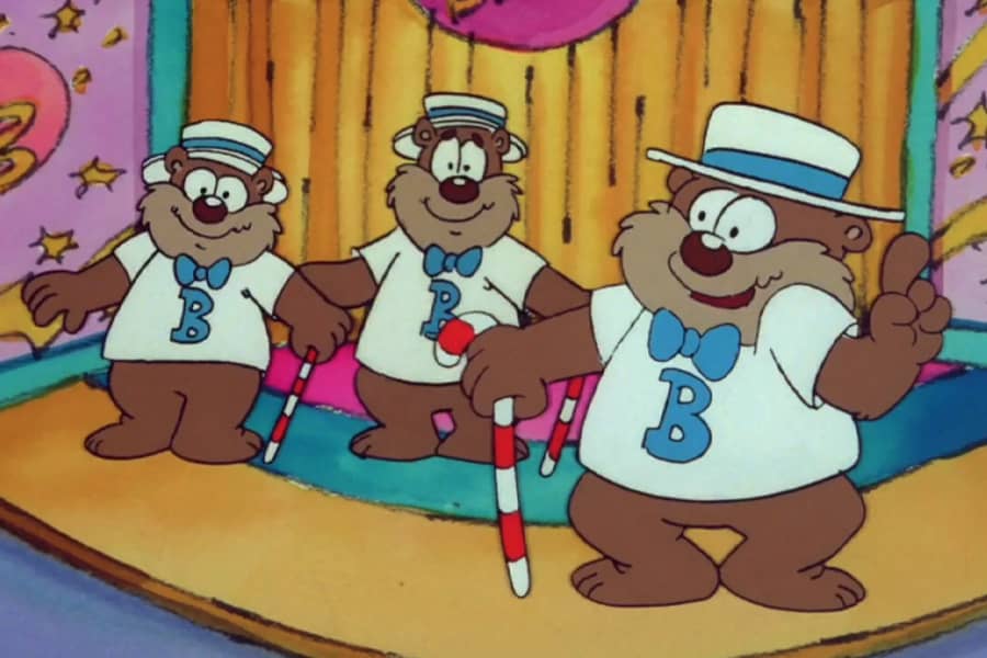 the Buddy Bears dancing