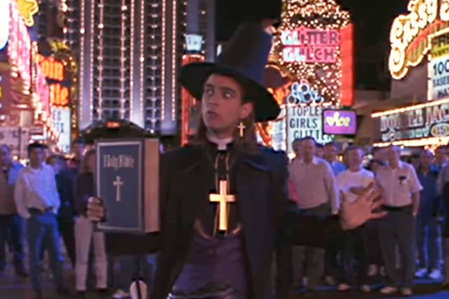 the Christian cowboy preaching on the Vegas strip