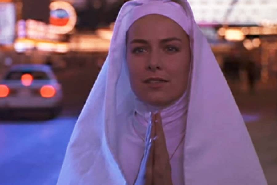 beautiful nun praying