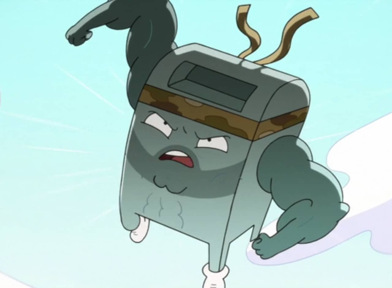 Chubbles Wubbington jumping through the air