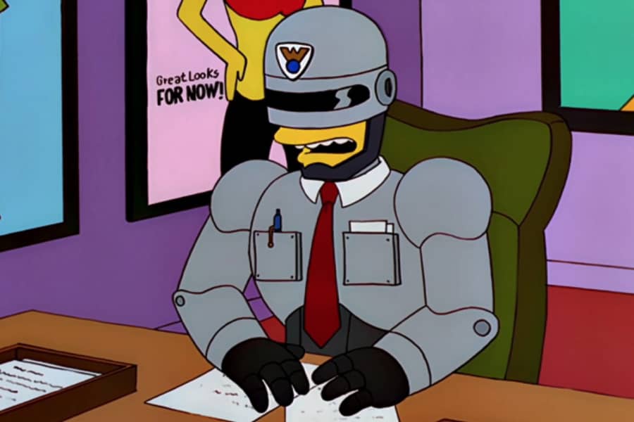 Cyborganizer at the desk