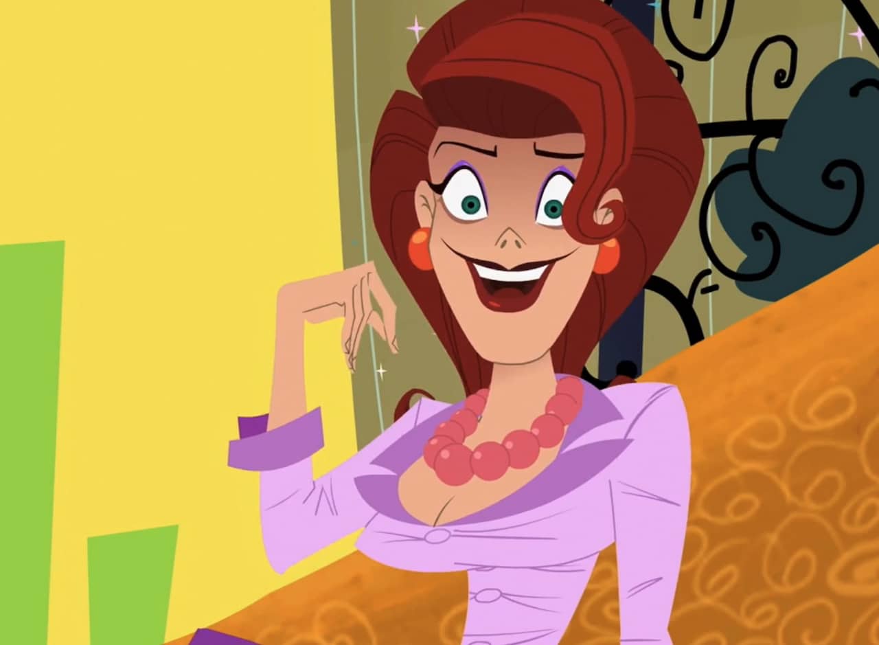 Dee sitting on her trademark couch