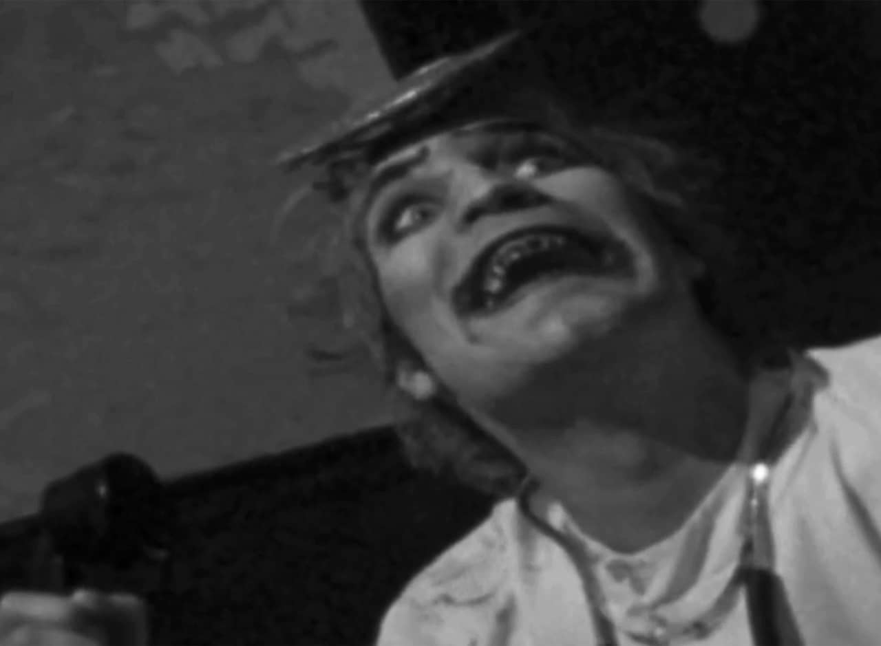 black and white shot of a mad doctor