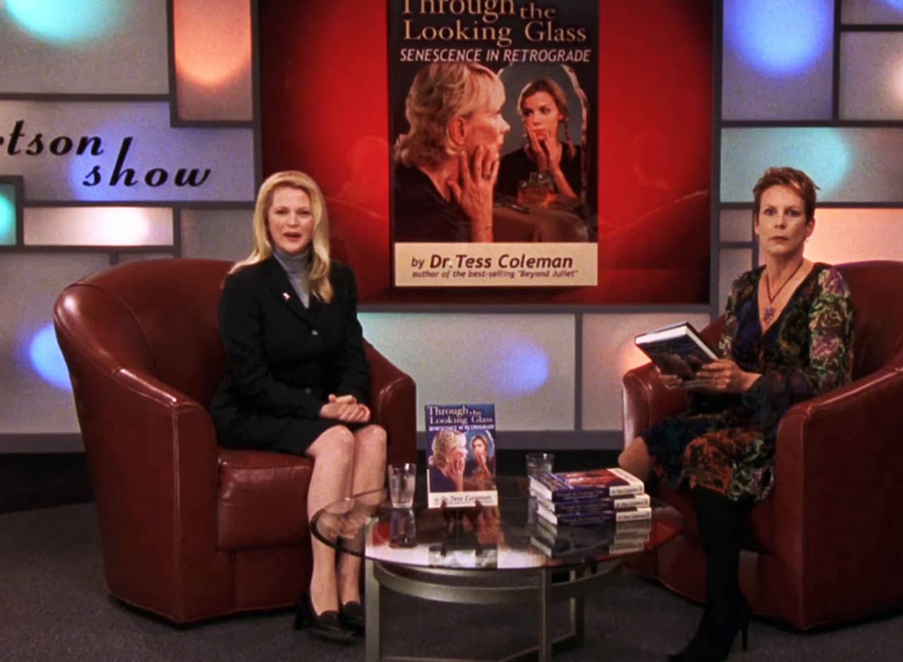 Dottie Robertson on set with author Dr. Tess Coleman