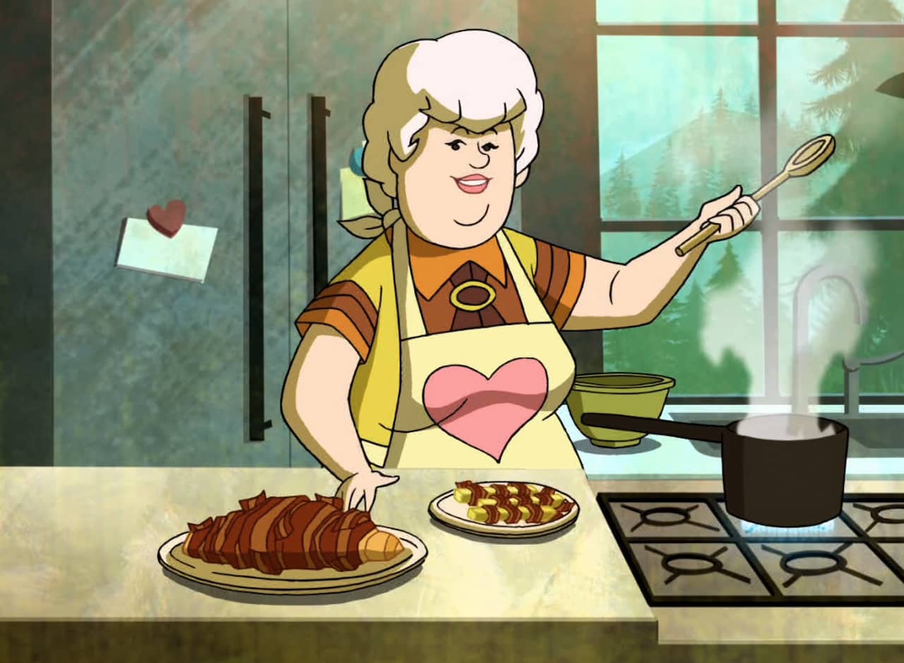 Francilee in her studio kitchen