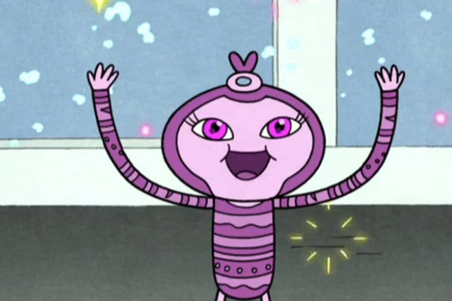 a Huggstable doing the glitter song