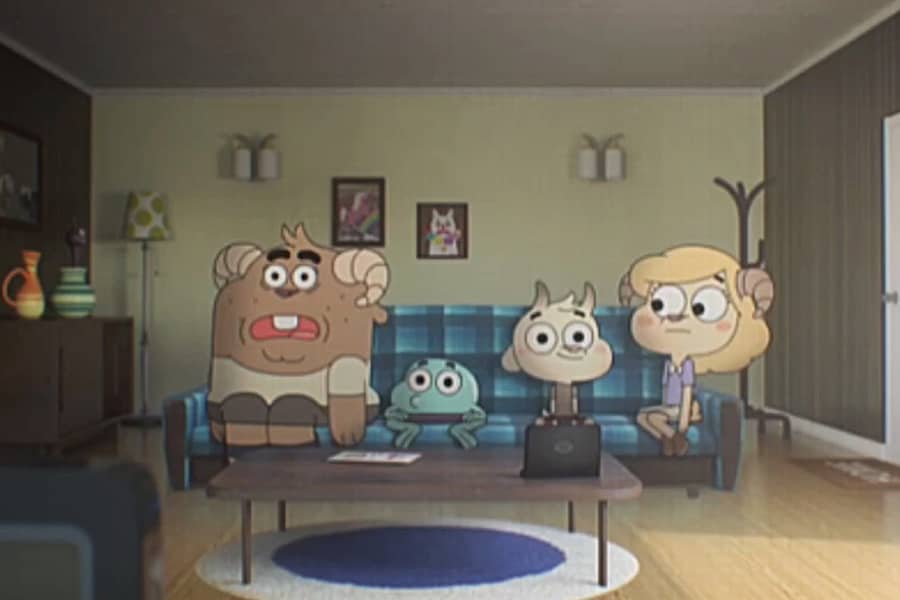 family on the couch