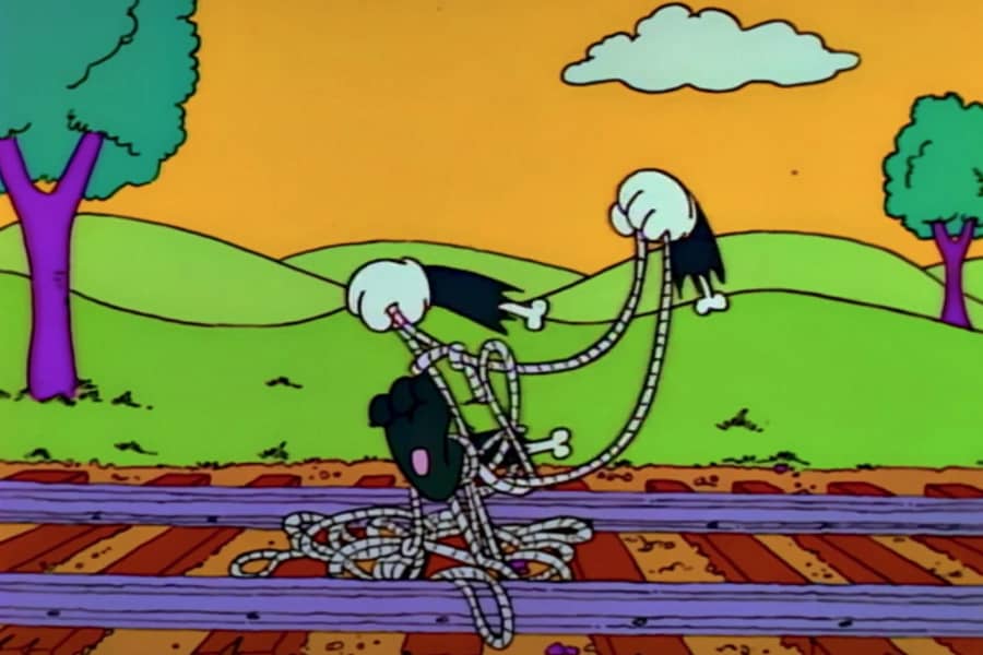 Scratchy’s disembodied limbs are still trying to untangle the rope
