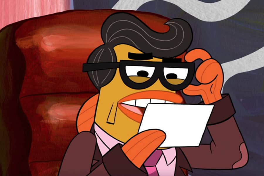 Jeff Jellyson reading a notecard