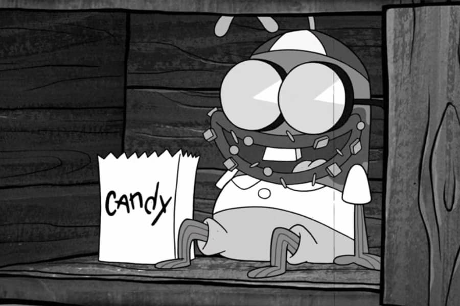 another kid’s mouth is covered in candy