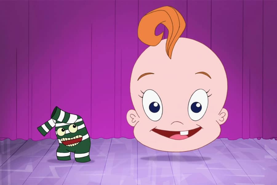 Klimpaloon and Giant Floating Baby Head