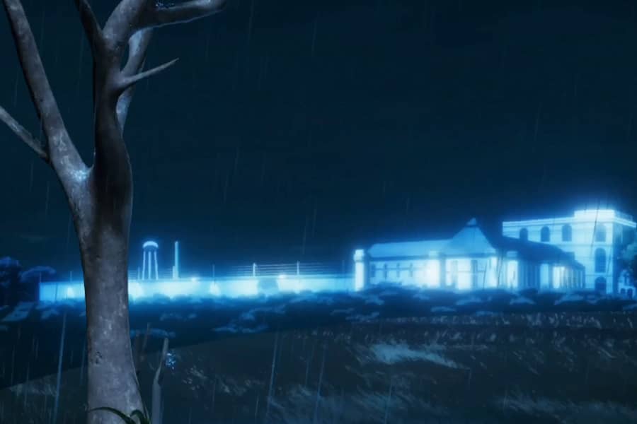 Shawshank prison at night