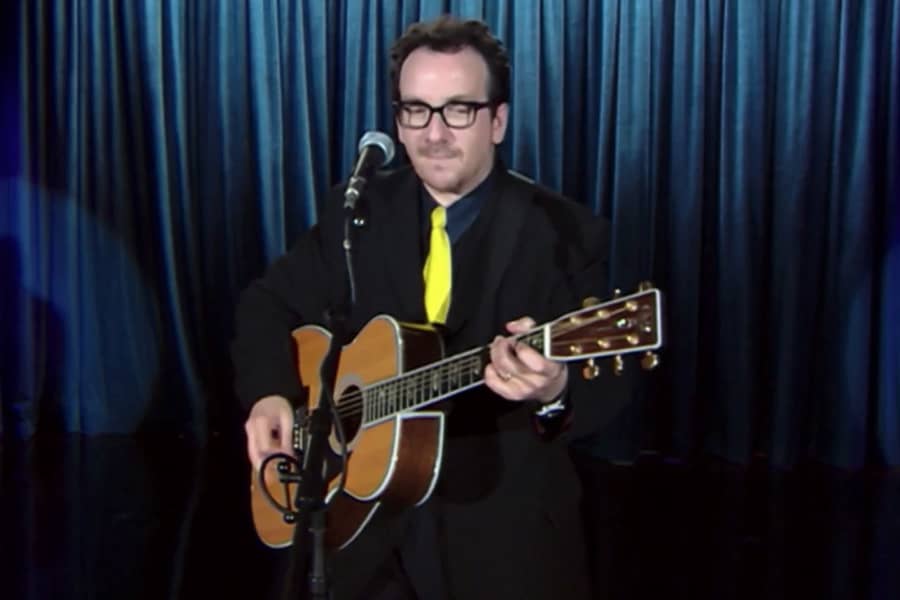 Elvis Costello performs