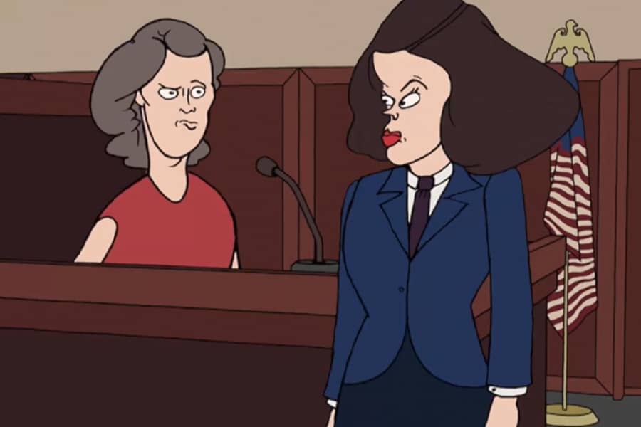 woman lawyer questions a witness
