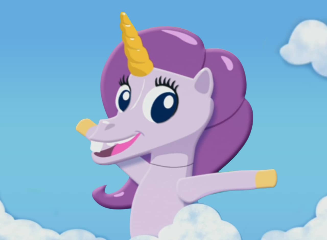 Princess Self-Respectra, a purple unicorn