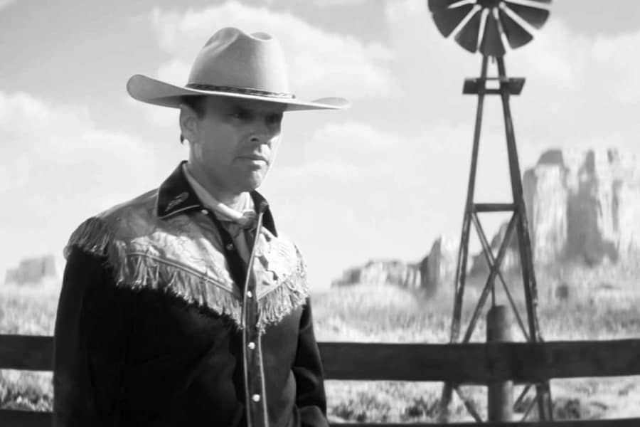 Howard on a ranch in the desert