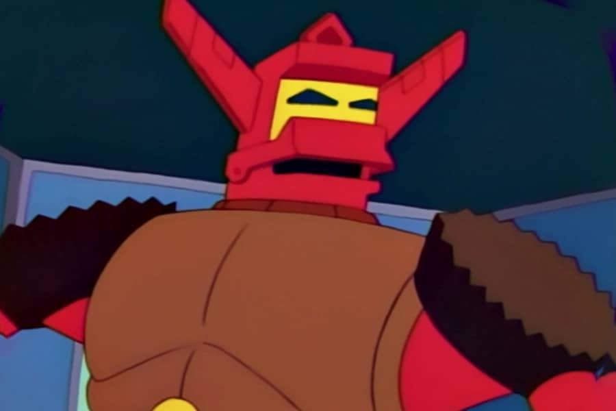 Chocobot with peanut butter cup shoulder caps