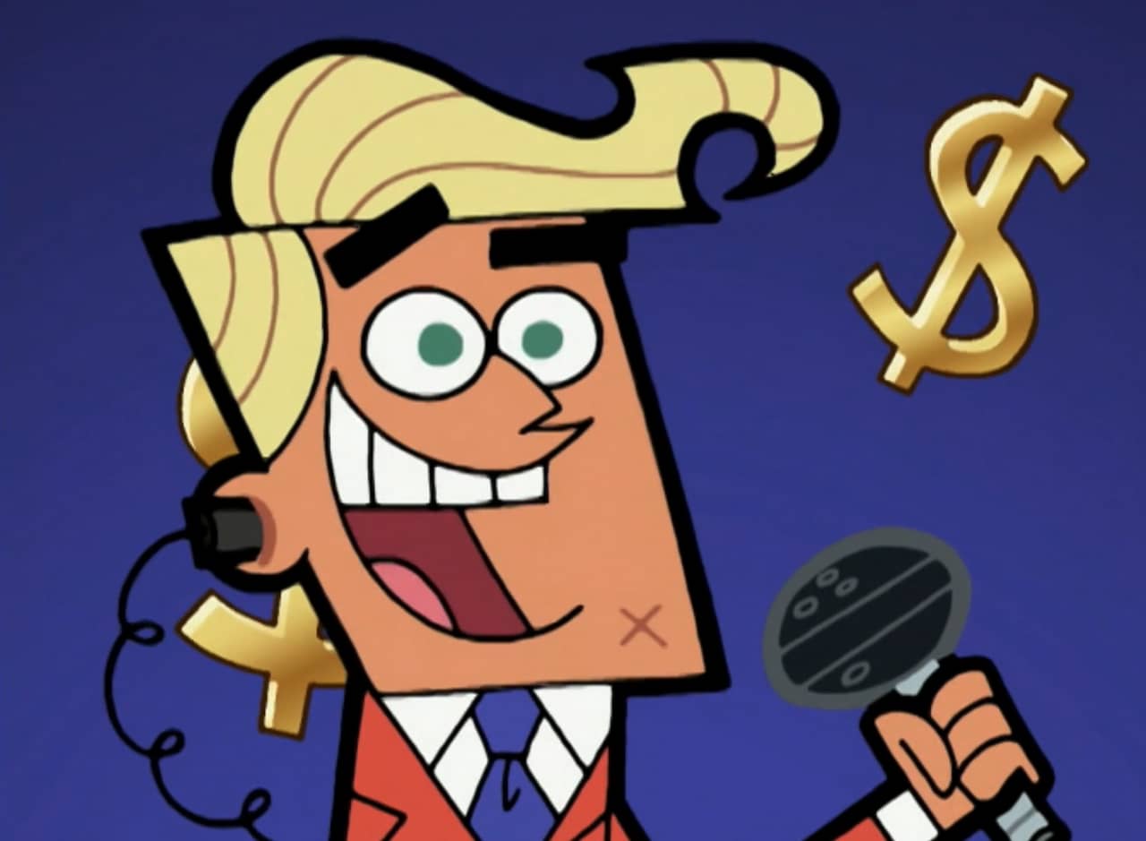 host of the game with slick blonde hair